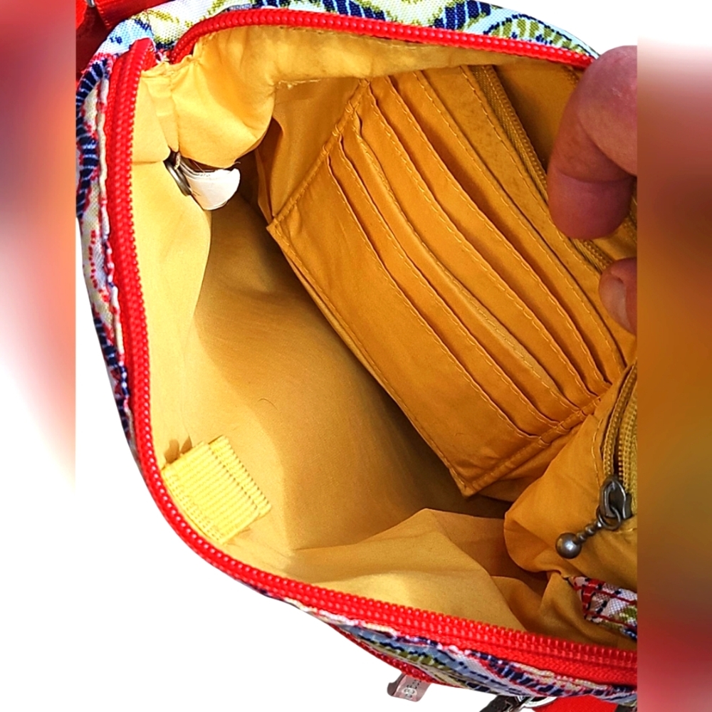 Baggallini Colorful Zigzag Patterned Crossbody Bag - image 6